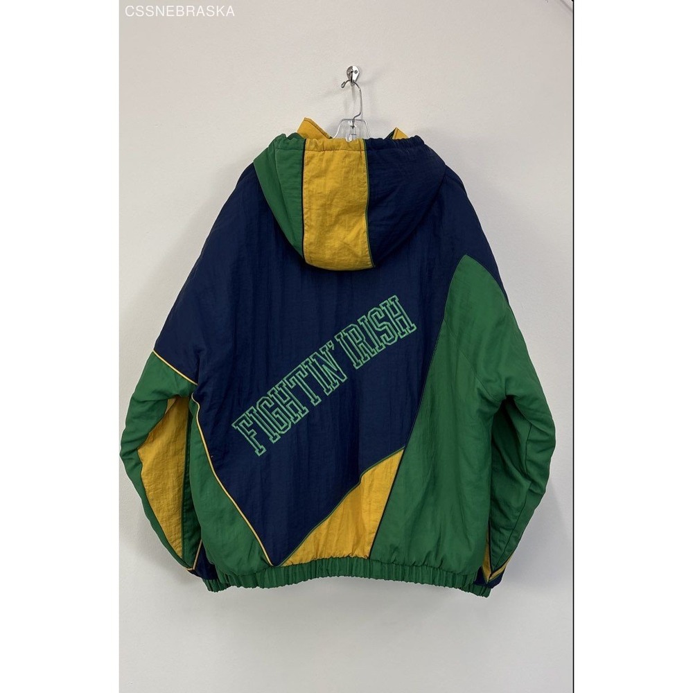 Vintage Notre Dame Fighting Irish half-zip windbreaker jacket‎ Multicolor - XXL - Picture 7 of 9